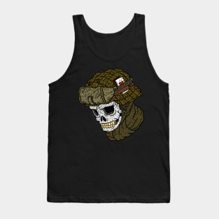 skull soldier. ww2. hand drawn illustration. Tank Top